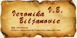 Veronika Biljanović vizit kartica
